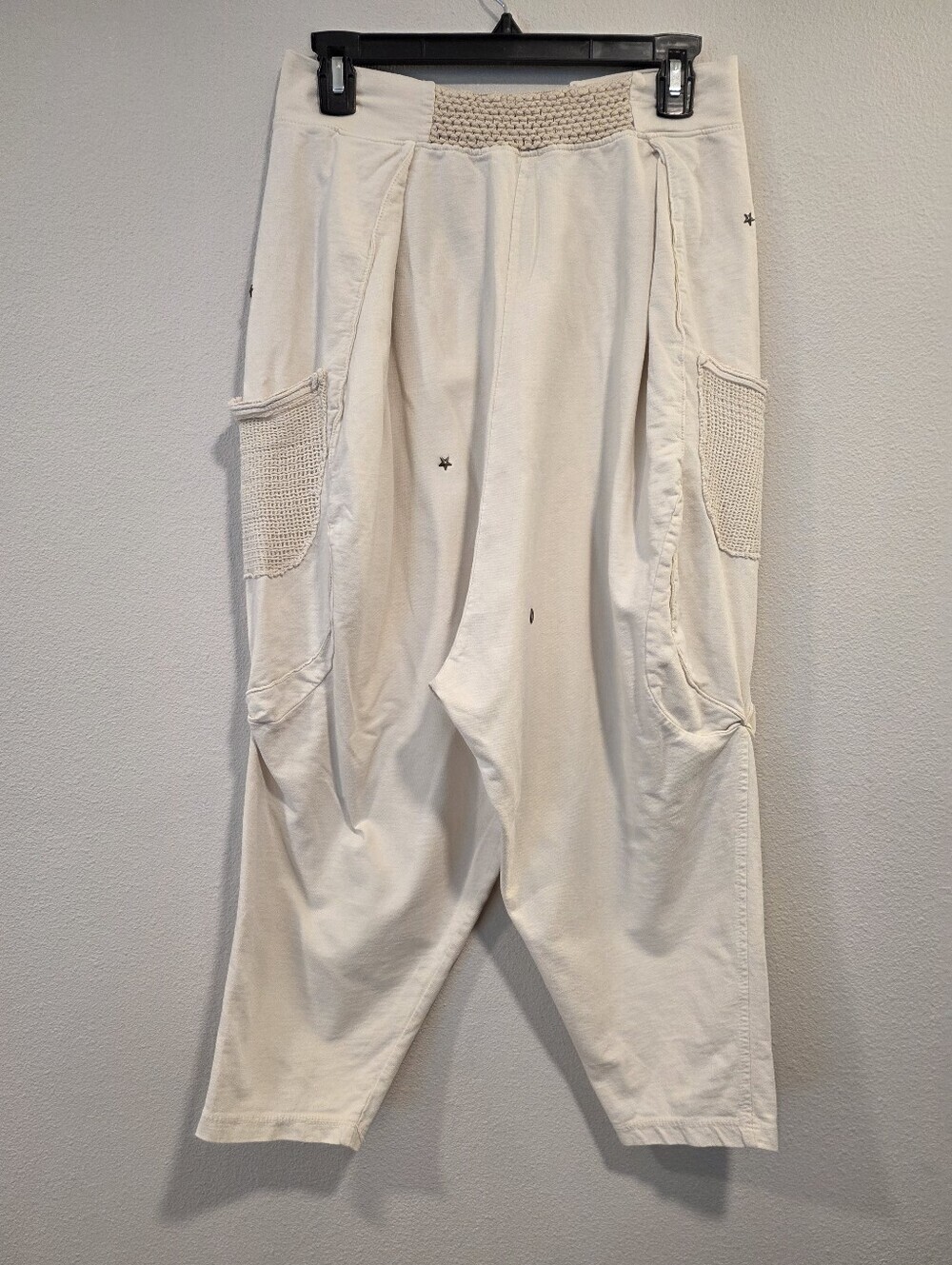 Rosidam Cream Embellished Drop Crotch Pants - Picture 7 of 9